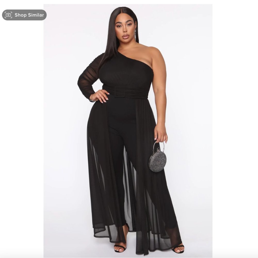 Better Be Sure Mesh Jumpsuit - Black